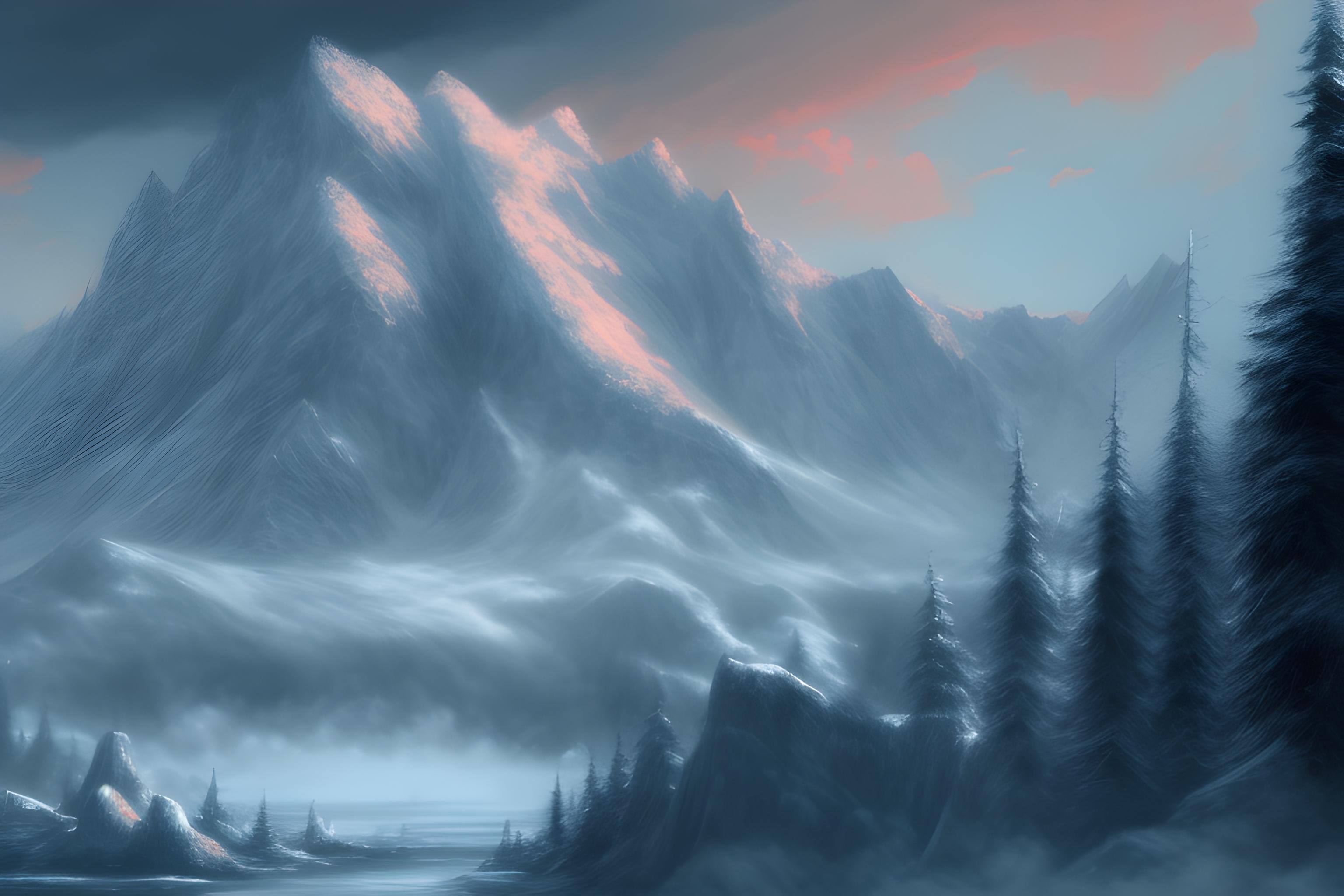 chaine de montagne enorme sans fin 
